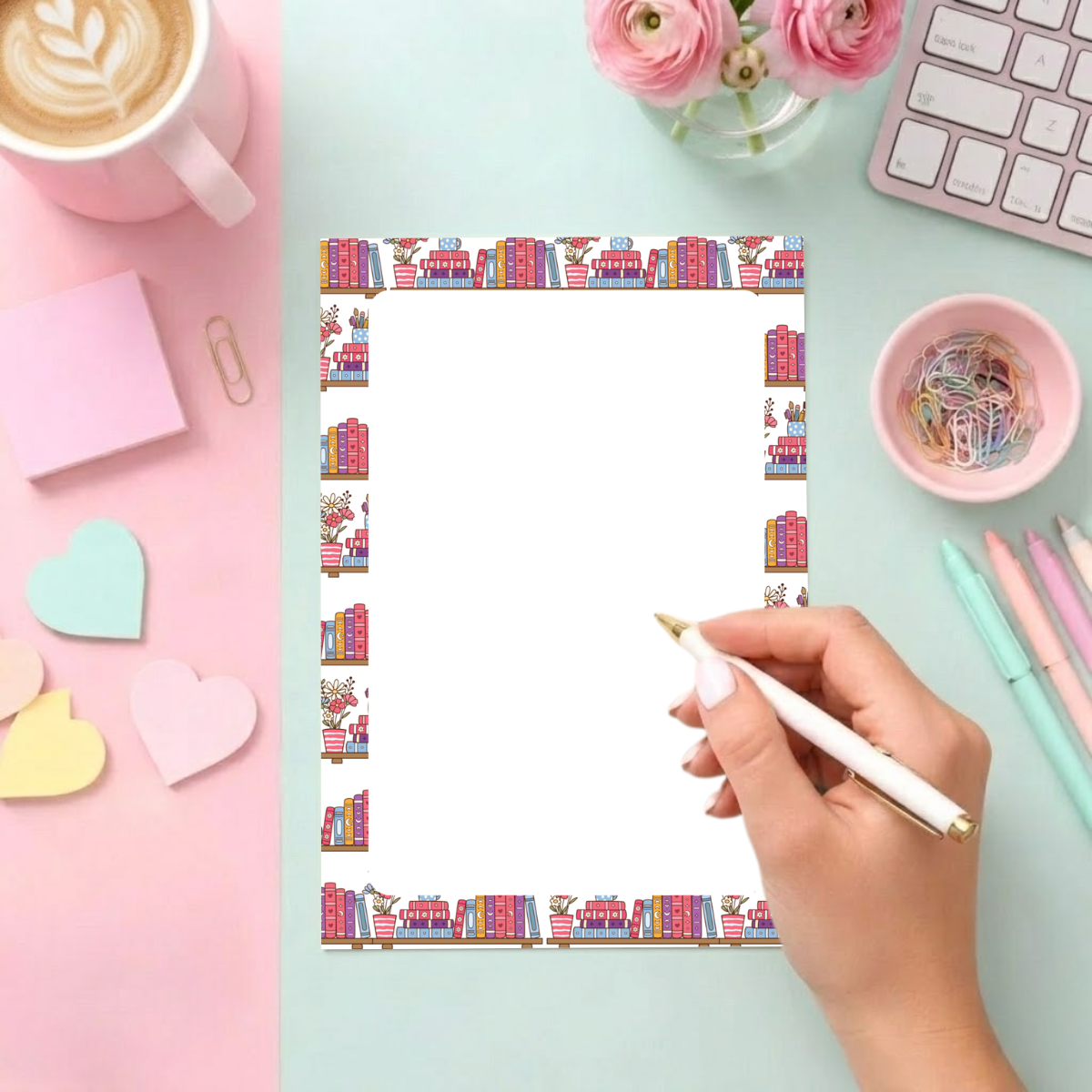 Pink Books Notepad