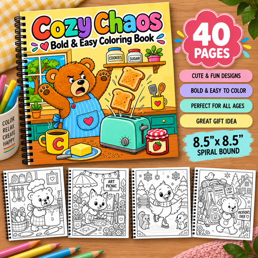 Cozy Chaos Coloring Book