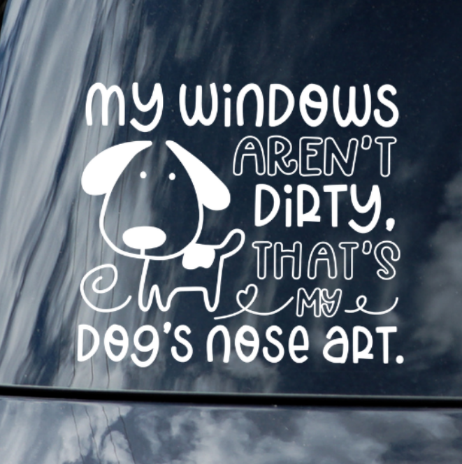 CAR DECAL MY DOG NOSE ART