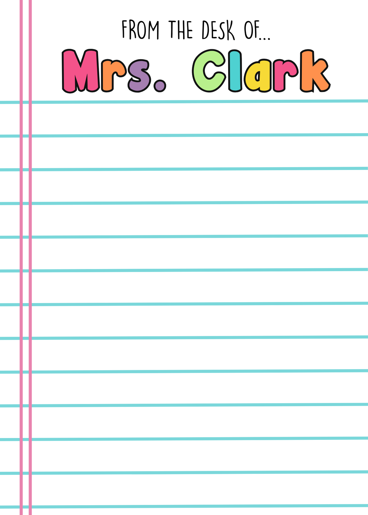 Personalized Teacher Notepads