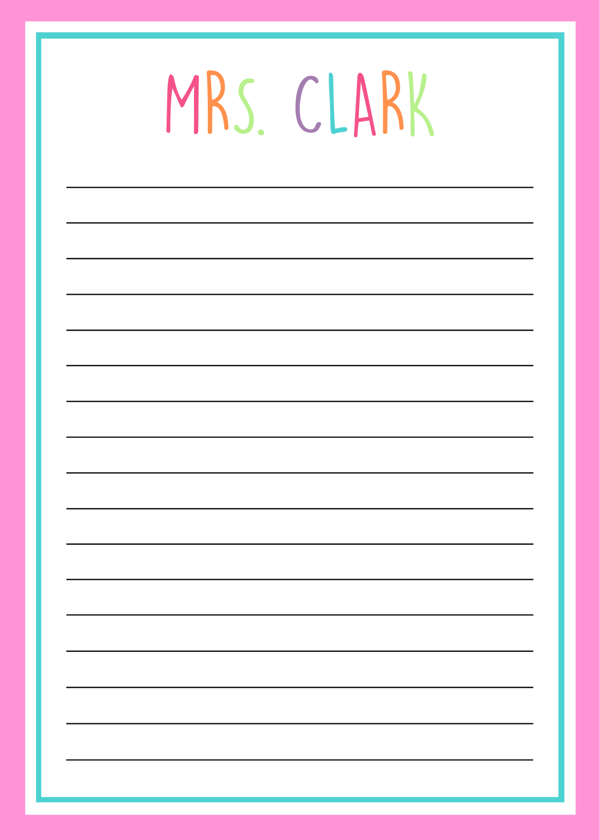 Personalized Teacher Notepads