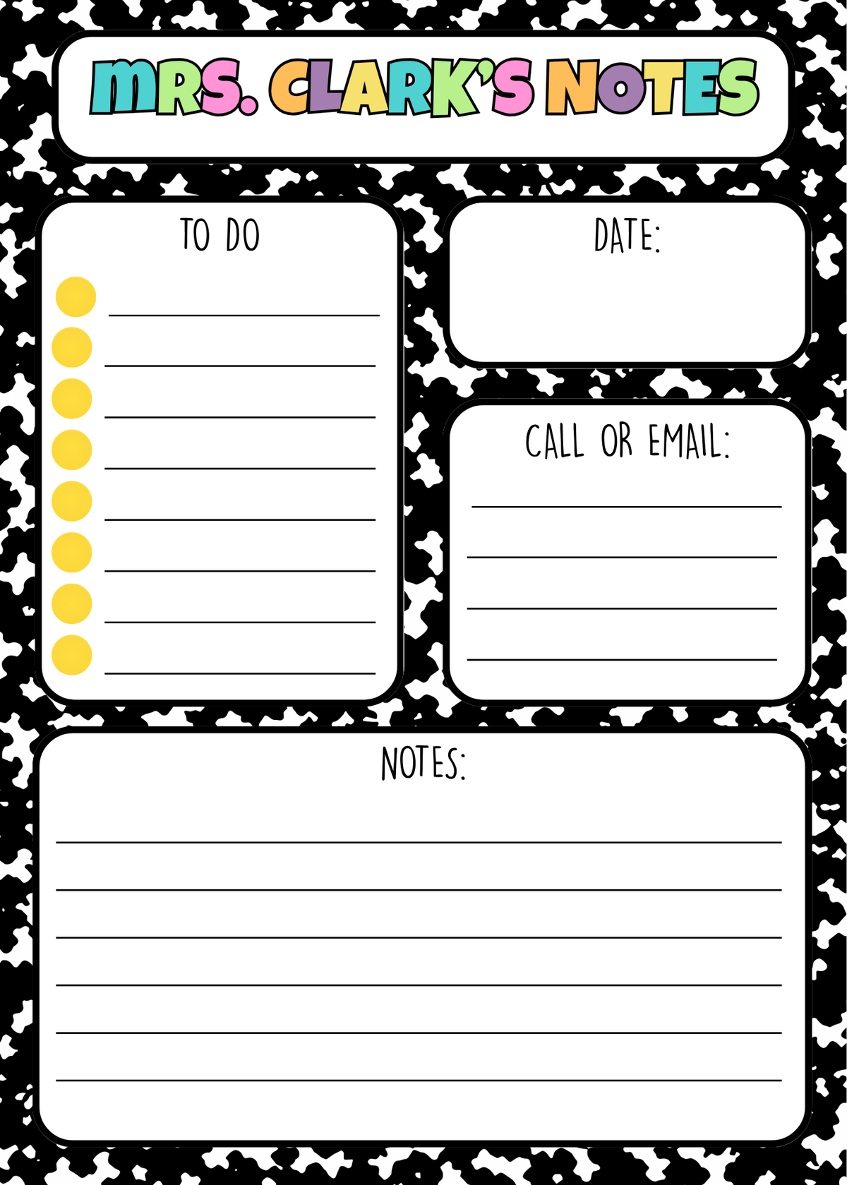 Personalized Teacher Notepads